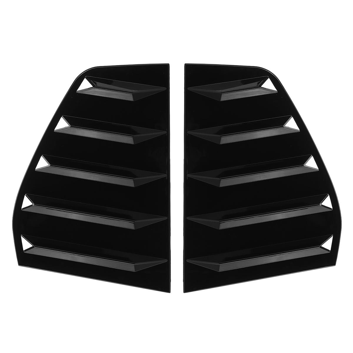 

For VW Accessories Golf 6 MK6 GTI R GTD 2008-2012 Car Rear Side Window Louver Air Vents Windshield Decoration Cover Glossy Black