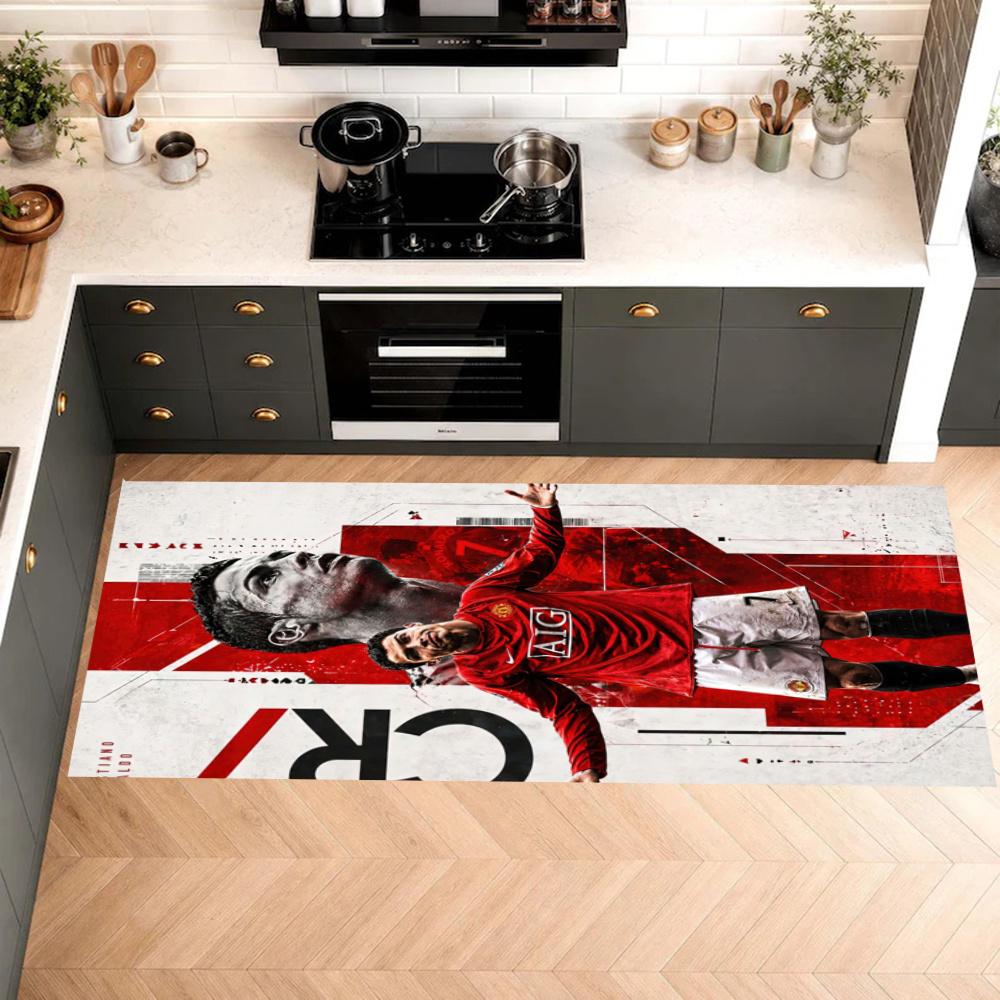 Cristiano Ronaldo Kitchen Floor Mat Long Strip Mat Antislip Machine Washable Suitable For Bathrooms Laundries Home Decoration Carpets