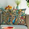 Yousheng Boho Peacock Cushion Cover Colorful Peacock Throw Pillow Cover Decorative Cushion Case for Sofa Living Room Bedroom Home Decor