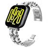 22mm Metal Cowboy Chain Strap For Redmi Watch 5 Active / 5 Lite Gorgeous Bracelet Watchband For Xiaomi Watch 5 S5-S4-S3-S2-S1 Belt