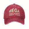MEGA MAKE EUROPE GREAT AGAIN Verstellbare Baseballkappe - Schwarz, Vintage-Stil, Lässige Kopfbedeckung