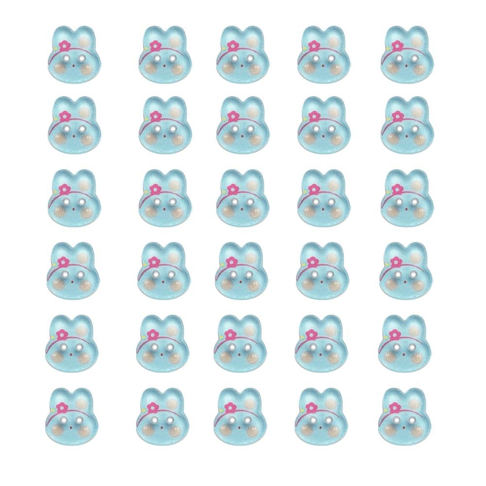 30pcs Transparent Cute Rabbit Button DIY Clothing Sewing Buttons Bunny Buttons Sewing Supplies