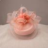 Fascinator Handmade Tulle Headpiece with Feathers Vintage for Banquets, Brides