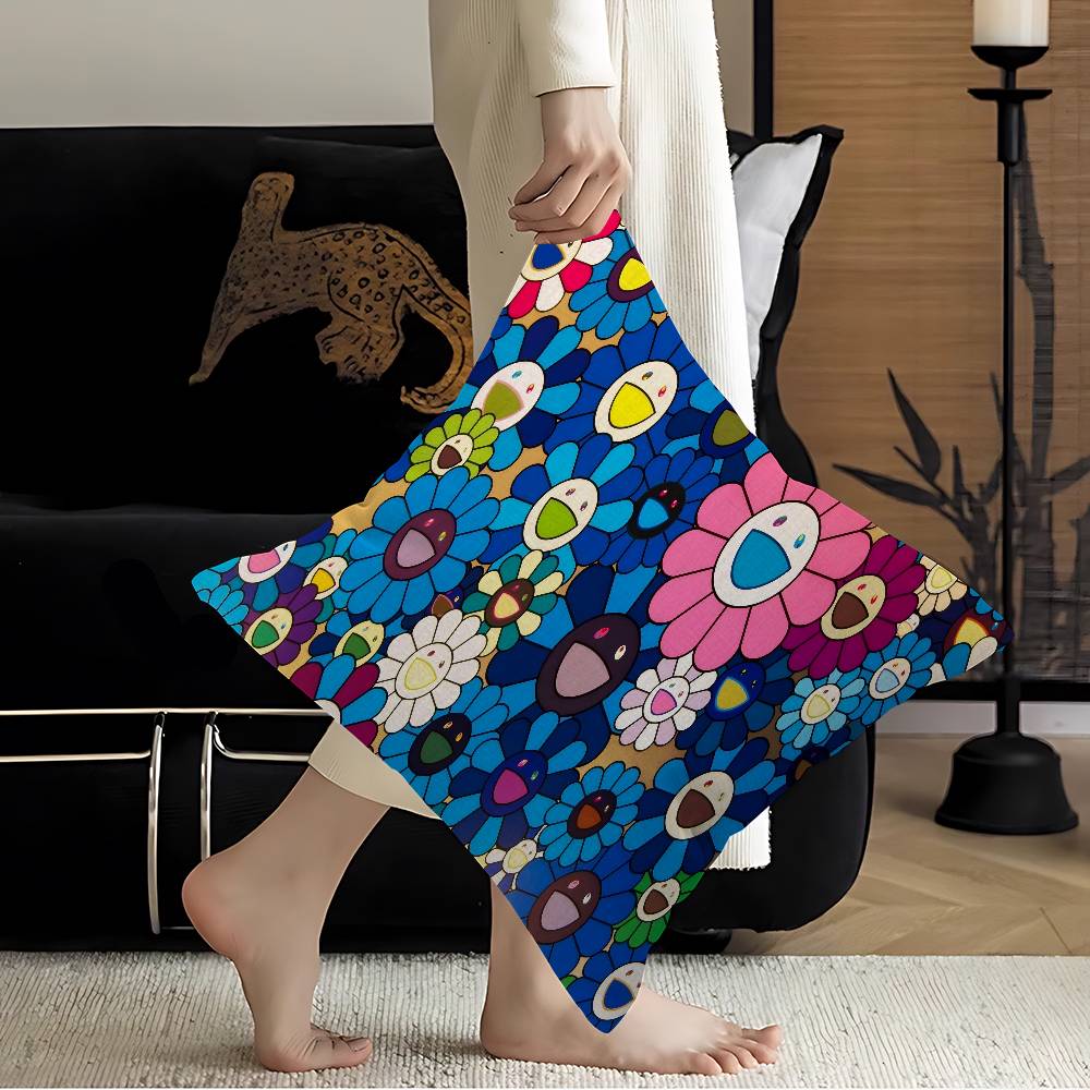 T-Takashis M-Murakamis Cartoon Lucky Dragon Pillow Cover Sofa Cushion Cover Home Room Decoration Children Gift