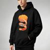 Unisex Hoodie Orange Jellyfish Graphic Print Pullover Oversized Sweatshirt Marine Life Casual Streetwear Harajuku Y2K Tops