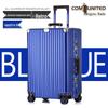 Aluminum-Magnesium Alloy Suitcase with Aluminum Frame, Universal Wheels, Combination Lock - 24" Carry-On for Students & Men's Business Travel.