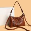 Large-capacity Premium Soft Leather Bag with Multiple Pockets, Single Shoulder Bag, Trendy and Fashionable Crossbody Bag