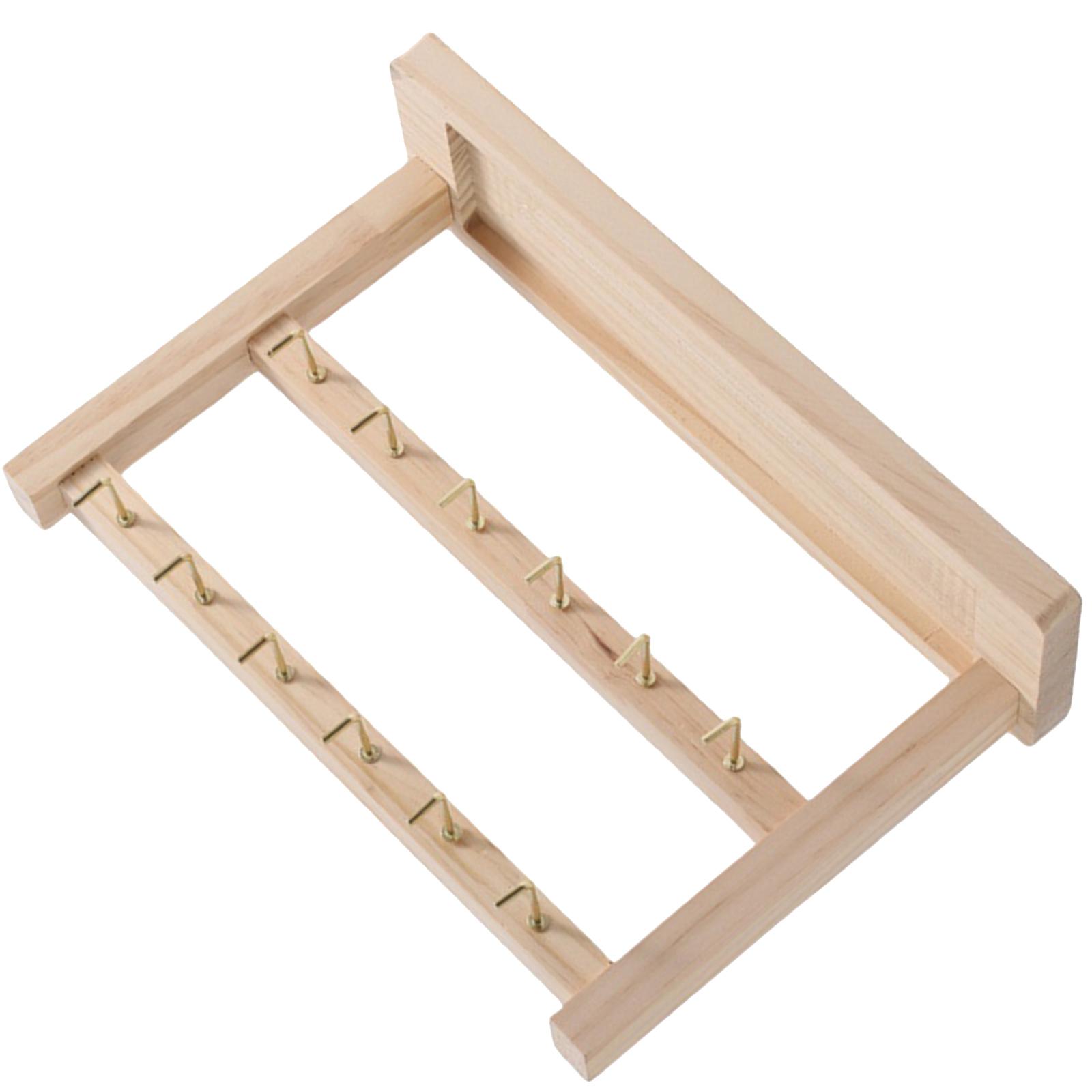 

Versatile Keychain Storage Shelf Multipurpose Wood Key Rings Holder Keychain Rack for Home and Retail Environment A