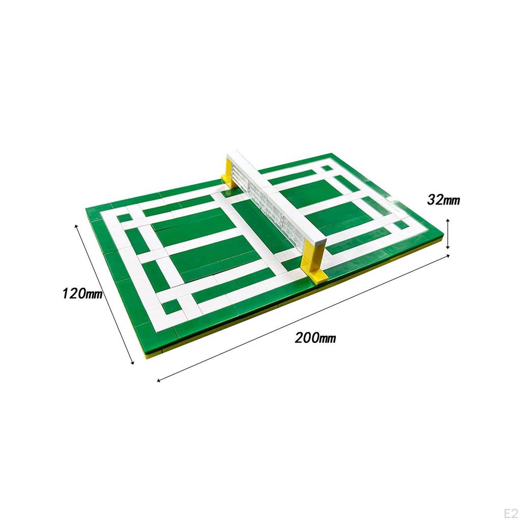 Badminton Court Model Material Package Miniature Craft Accessories Set for