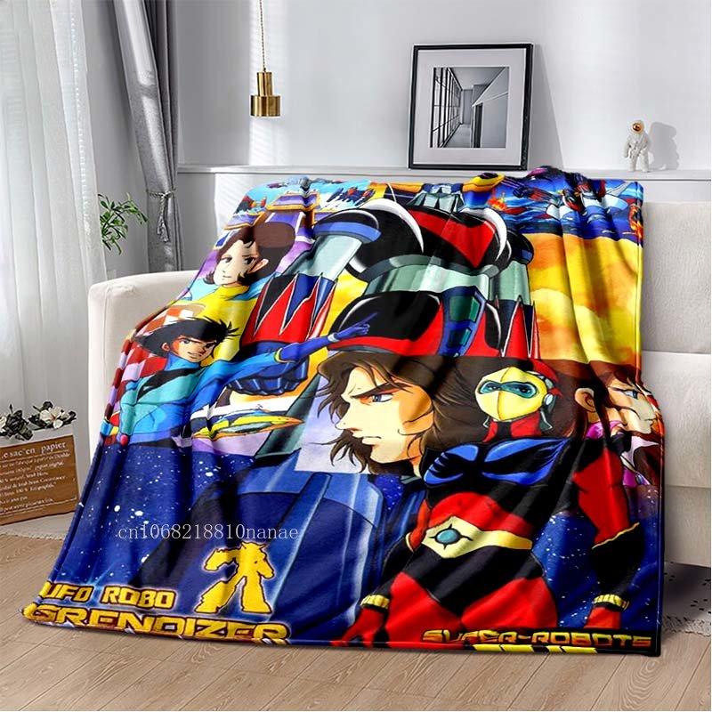 

Japanese Anime Goldorak Actarus UFO Robot Grendizer Blanket Sofa Cover Travel Flannel Blanket For Gift All Seasons