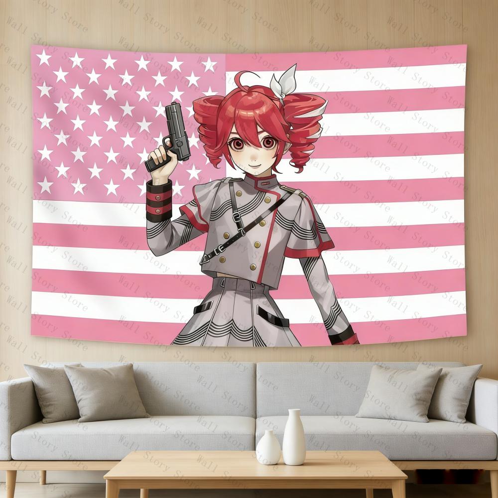 American Flag Tapestry Anime Background Decoration Dormitory Bedhead Tapestry Living Room Tapestry Sofa Background Tapestry