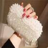 Retro pearl fringed small bag, one shoulder oblique span bag, diamond-encrusted banquet bag, dress cheongsam bag, celebrity dinner clutch bag