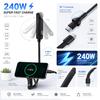 111W 1 in 1 USB A/Type C Fast Charging Cable With Foldable Phone Holder Type-C Quick Charge Data Wire For IPhone11 16 17 Samsung