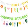 Themed Daisy Adorable Happy Birthday Flags For Kids Party Decoration Setup And