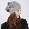 New Autumn and Winter Single-layer Thin Mixed Color Pleated Pullover Hat for Men and Women, Knitted Yarn for Warmth and Cold Insulation, Pile Cap
