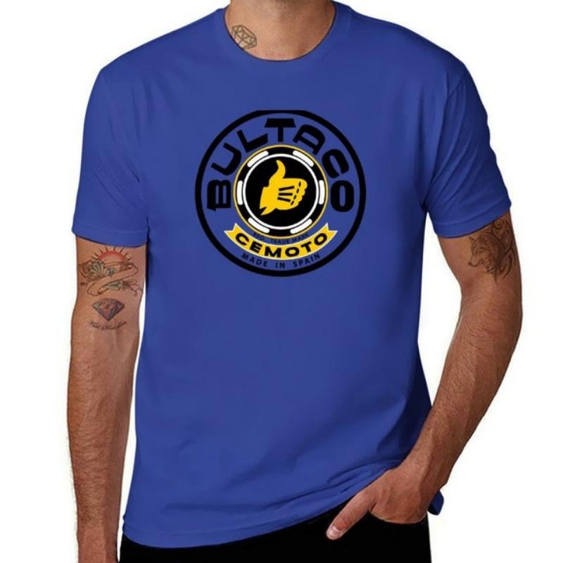 Streetwear Clasic Bărbați Vară Tricou de Înaltă Calitate Bultaco Cemoto Motociclete Imprimeu Tricou Unisex Modă Gât Rotund Tricou Negru