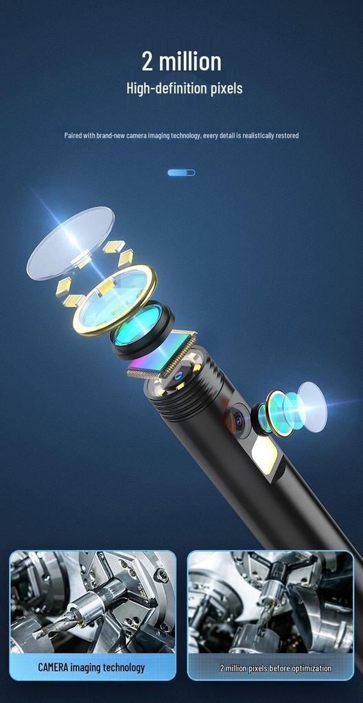 Wasserdichtes HD Drei-in-Eins Industrie-Endoskop für Android & Apple Geräte