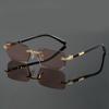 Men's and Women's Vintage Classic Trendy Glasses Y2K New Fashion Colorful Frameless Decorative Eyeglasses Holiday Gift