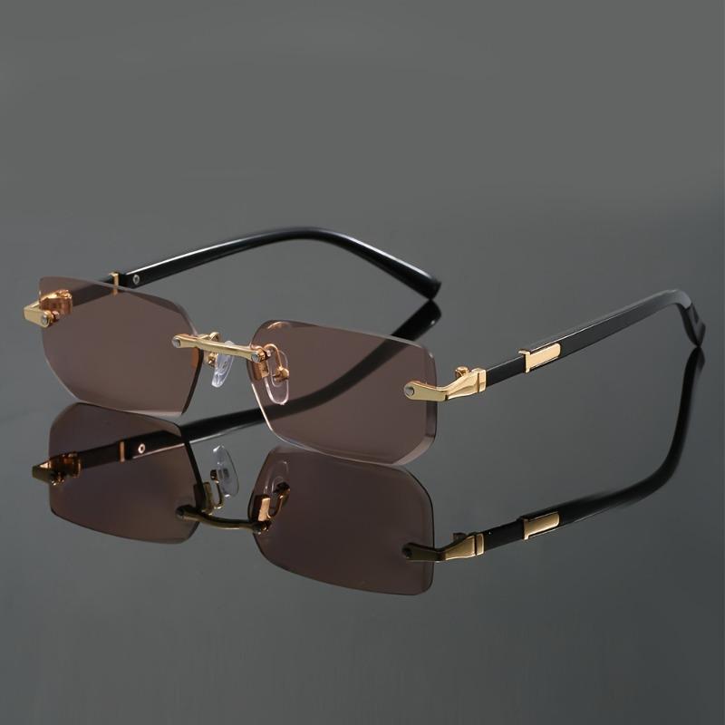 

Men s and Women s Vintage Classic Trendy Glasses Y2K New Fashion Colorful Frameless Decorative Eyeglasses Holiday Gift розовый