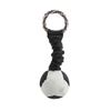 Plush Soccer Shaped Pet Tug Rope Squeaky Chew Toy For Teeth Cleaning