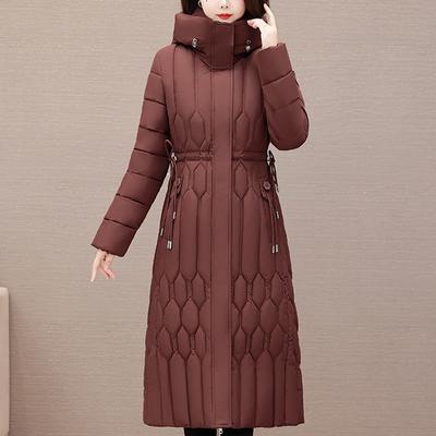 Fashion Winter Long Coat Female Warm Parkas Hooded Casual Thick Middle Age Women Jackets