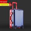 Aluminum-Magnesium Alloy Suitcase with Aluminum Frame, Universal Wheels, Combination Lock - 24" Carry-On for Students & Men's Business Travel.