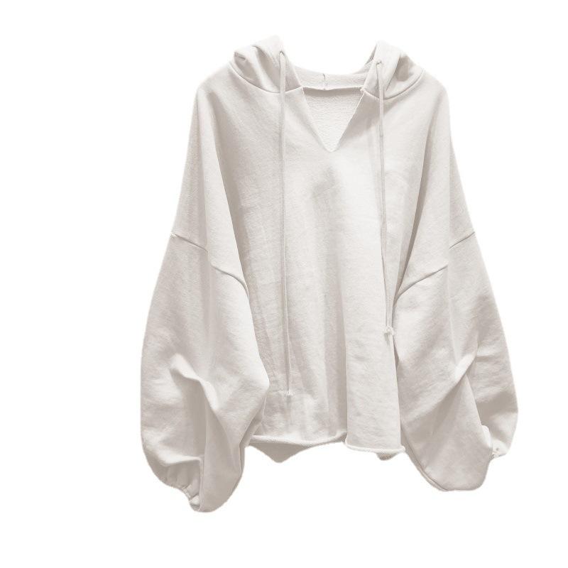Large Size Women's Hooded Thin Sweater Women's Autumn and Winter Loose Korean Jacket