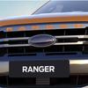 WBWP9 For Ford Ranger 2015-2021 Grille Top Logo Letter Grill RANGER 3D Emblem Original Size ABS Sticker With Glue Chromium Styling