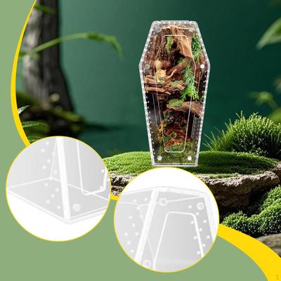 Acrylic Enclosure Cage Breeding Box Shaped Transparent Vivarium Amphibian Habitat Reptile Terrarium