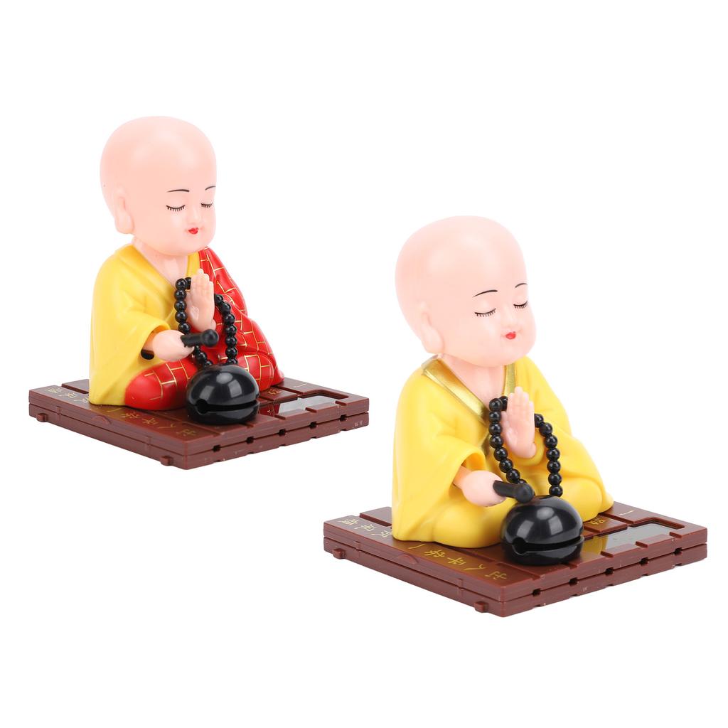 Solar Kleine Mönchsfigur Lustiges Nickendes Lichtsensor Energiesparend Solar Kleine Mönchsornament für H