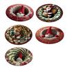 Christmas 3D Rug Santa Claus/Gnome/Dog Quilted Round Swirl Rug Non-Slip Optical Illusion