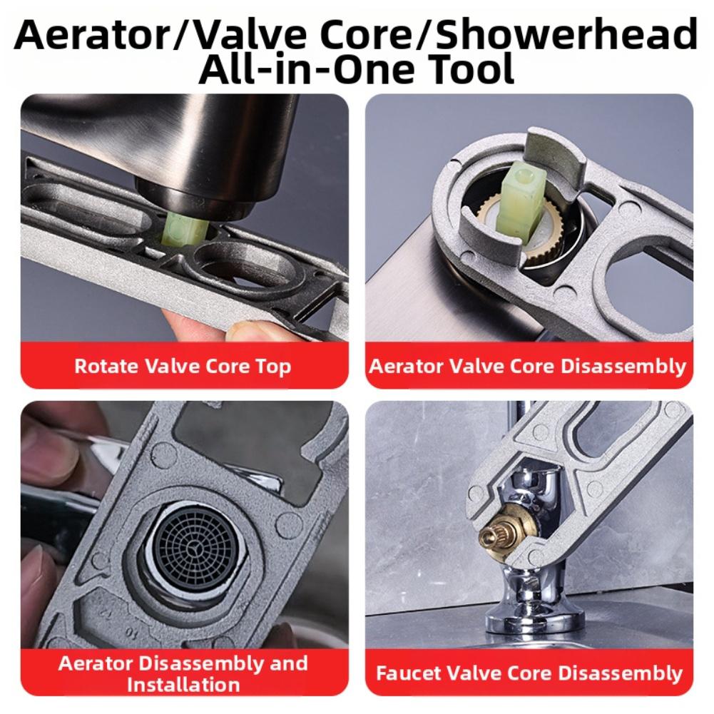 

6-in-1 Multifunctional Adjustable Plumbing Wrench For Faucet, Valve Shower Installations Open Wrench Plumbing Installation Tool China Mainland