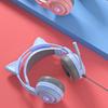 SY-G25 Wired Headphone Sensitive Noise Reduction Detachable Cat Ears 3.5mm USB Omnidirectional Gaming Headset for Laptop