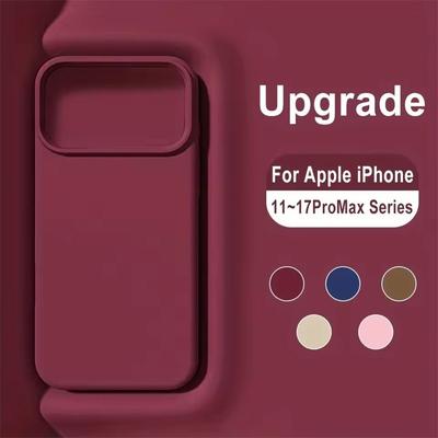 Funda Oficial de Silicona Líquida para Teléfono Para iPhone 17 16 15 14 13 12 11 Pro Max Fundas Suaves Para iPhone Air 16E 15 14 Plus 12 13 Mini Cubierta