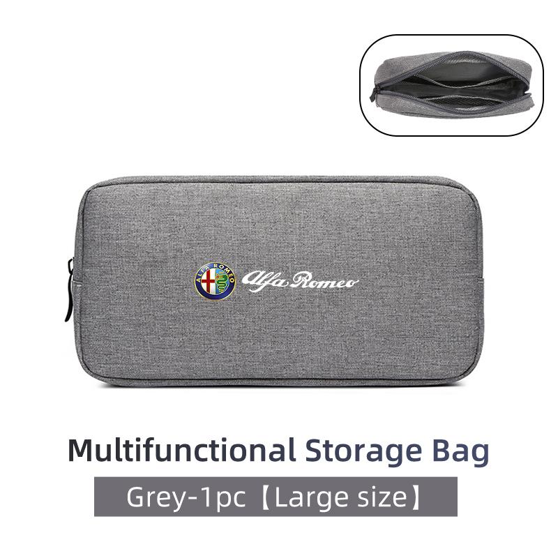 Car Stickers For Alfa Romeo Car USB Storage Bag Cable Organiser Digital Products Waterproof Organizer For Alfa Romeo GT Stelvio