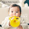 Children's silicone small trumpet musical instrument can be blown, chewed and played as an early education and intelligence toy