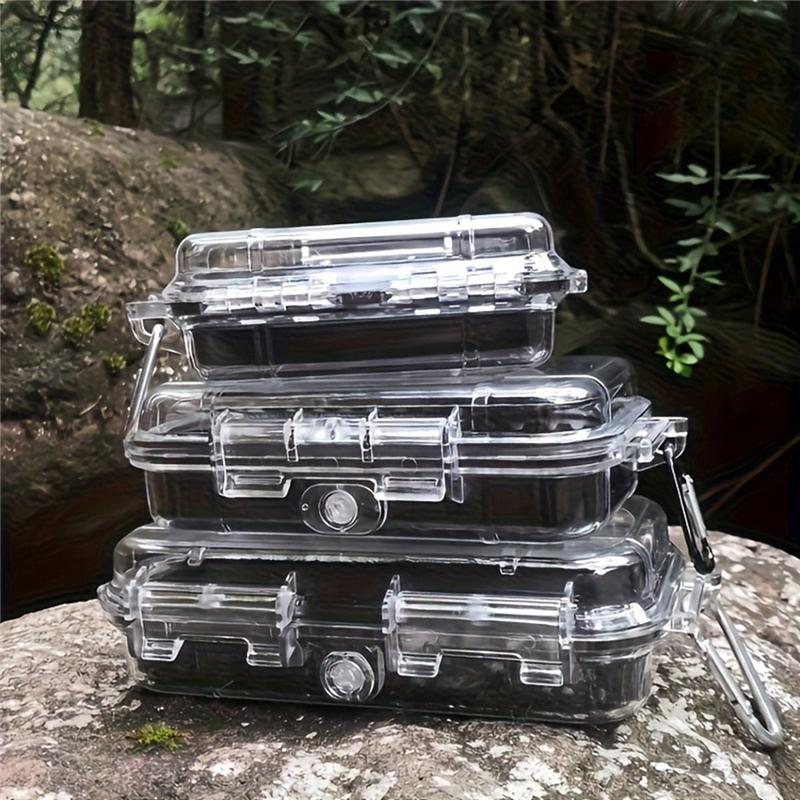 Shockproof Anti-Impact Hard Carry Toolbox Waterproof Sealed Safety Box With Hanging Ring Transparent Portable Tool Storage A