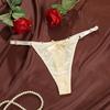 Low Waist Adjustable Strap Thong Panties with Bow Detail Lightweight Breathable Fabric Women's Underwear Intimate Apparel