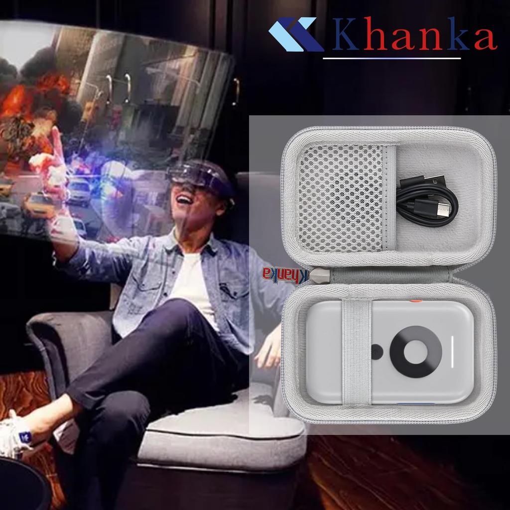 Aufbewahrungs-Hartschalenkoffer für XREAL Air Beam mit kratzfestem, staubdichtem Tragegurt, kompatibel mit XREAL Beam [Khanka Case], (nur Fall)