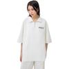 Li Ning Polo Shirts Unisex Ivory Lapel Moderate Straight Fit APLV701-1