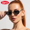 Protective Glasses 2pcs Vintage Women Polygon Sunglasses Female Metal Frame Design Casual Sun Glasses Female Male Eyewear UV400