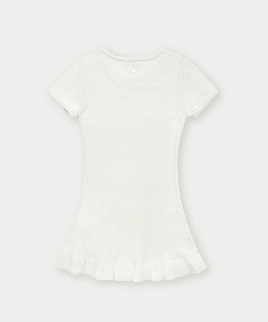 Sseomweeobeoteo Cotton Ribbon Knit Dress - Ivory