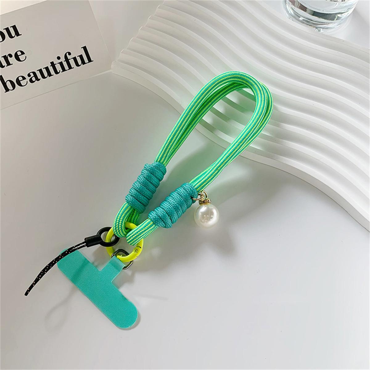 

Жемчужный ремешок для мобильного телефона, подвесное украшение, которое можно носить с собой, скрученная веревка, антипотеря, подвеска, модный, прочный, на запястье, короткие ремешки