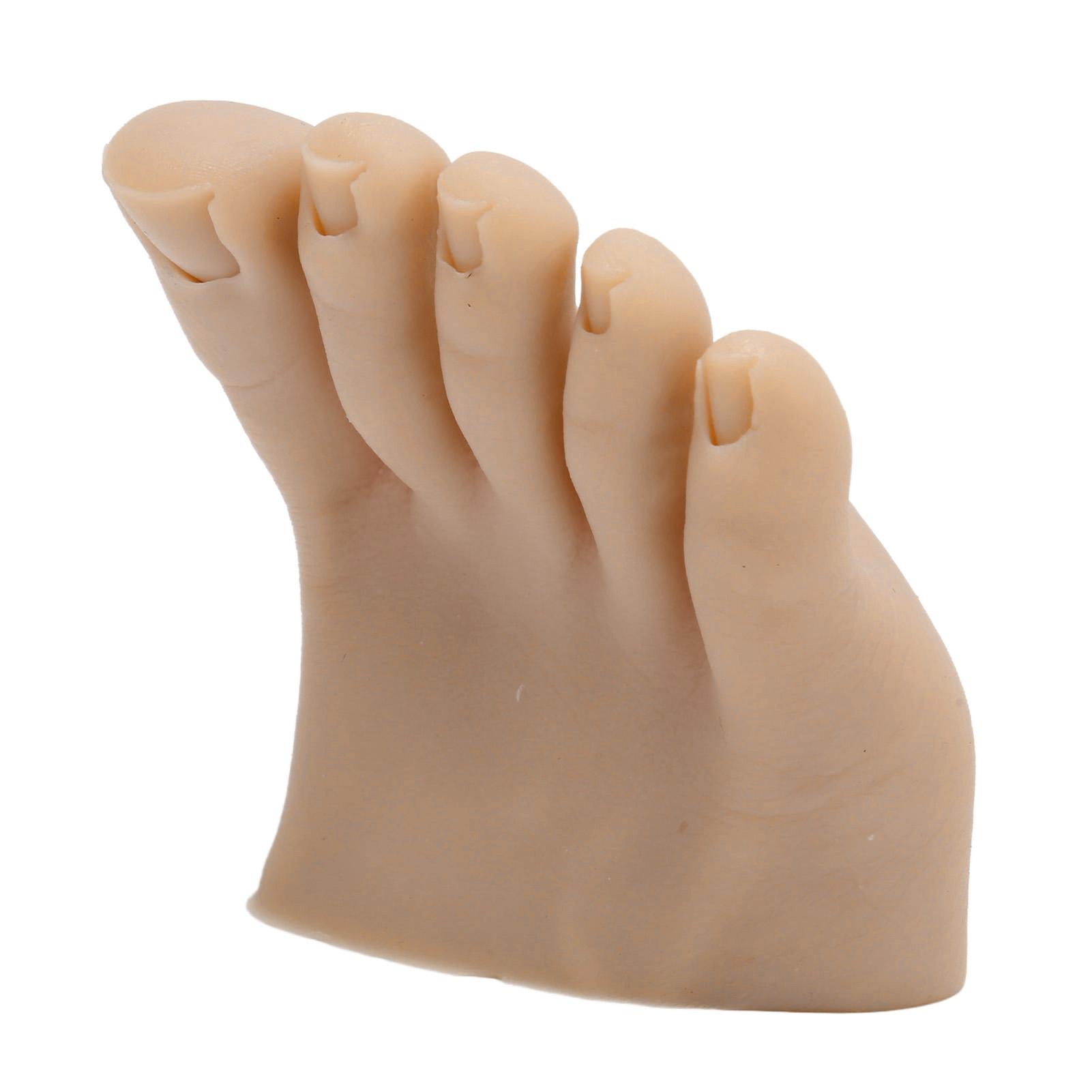 

Обучение дизайну ногтей, искусственная модель на половину стопы, цвет темной кожи, многоразовая татуировка, силиконовая модель для ног right