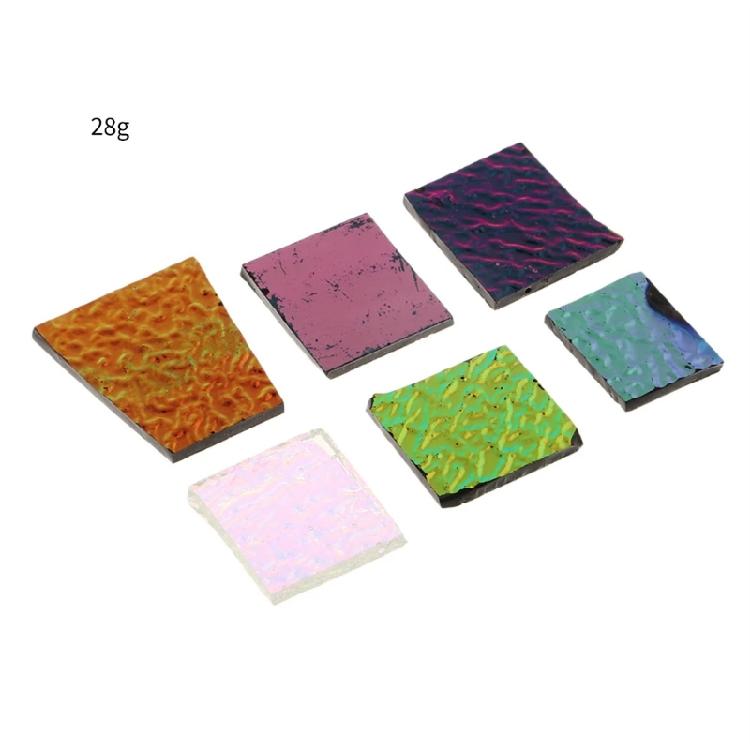 Premium Dichroic Glass Scraps 28g Accessories Excellent For Custom Jewelry Making And Artistic Inlay Applications