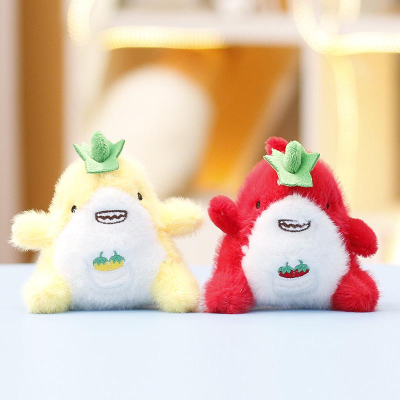 Plush Shark Toy Keychain With Soft Short Plush For Girls Bag Decor