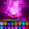 Ozeanwellen-Aurora-Projektorlicht, 16 Farben, dynamisch rotierende Kristalllampe mit Fernbedienung, RGB, dimmbar, für Wohnzimmerdekoration