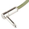 KAMINARI GUITARS Electric Bass Patch Cable 2, 15cm, Moss Green, K-BPC2-15LL