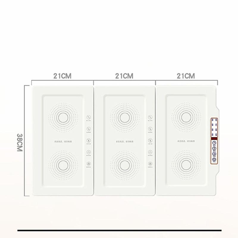 Connectable Heating Plate 80W Per Unit 12 Hour Timer ABS Metal Construction Space Efficient Kitchen Essential