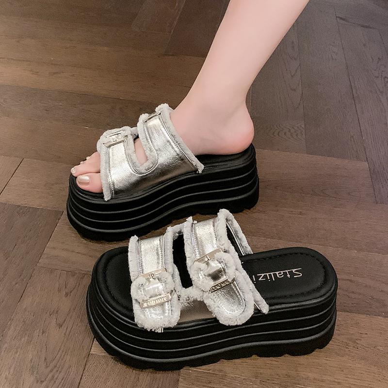 Fashion Beach Shoes Slippers Casual Slipers Women Platform Slides Sabot Luxury 2025 Summer Female Shoes Ladies' Slippers Platform Luxury